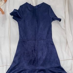Navy blue suede aqua dress